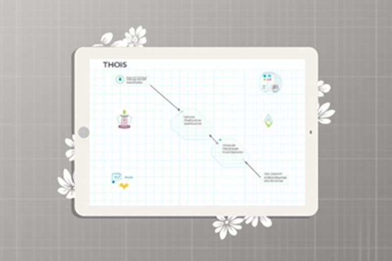 Process flow diagram on tablet